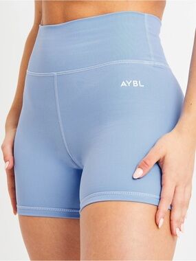 AYBL Women’s Core High-Rise Sky Blue Active Shorts Sz M